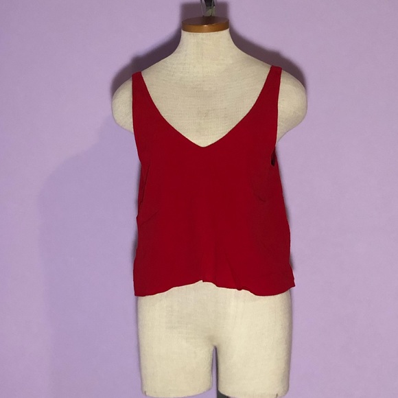 Cherry red Wilfred tie back tank top - Picture 2 of 4